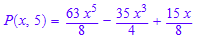 P(x, 5) = (63*x^5)/8 - (35*x^3)/4 + (15*x)/8