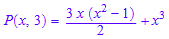 P(x, 3) = (3*x*(x^2 - 1))/2 + x^3