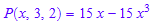 P(x, 3, 2) = 15*x - 15*x^3