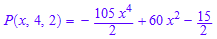 P(x, 4, 2) = - (105*x^4)/2 + 60*x^2 - 15/2