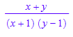 (x + y)/((x + 1)*(y - 1))